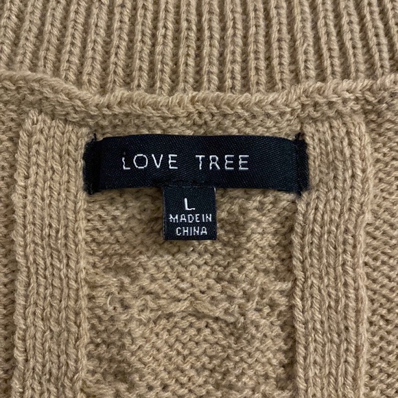 Love Tree Tan Sweater Vest - Picture 2 of 3